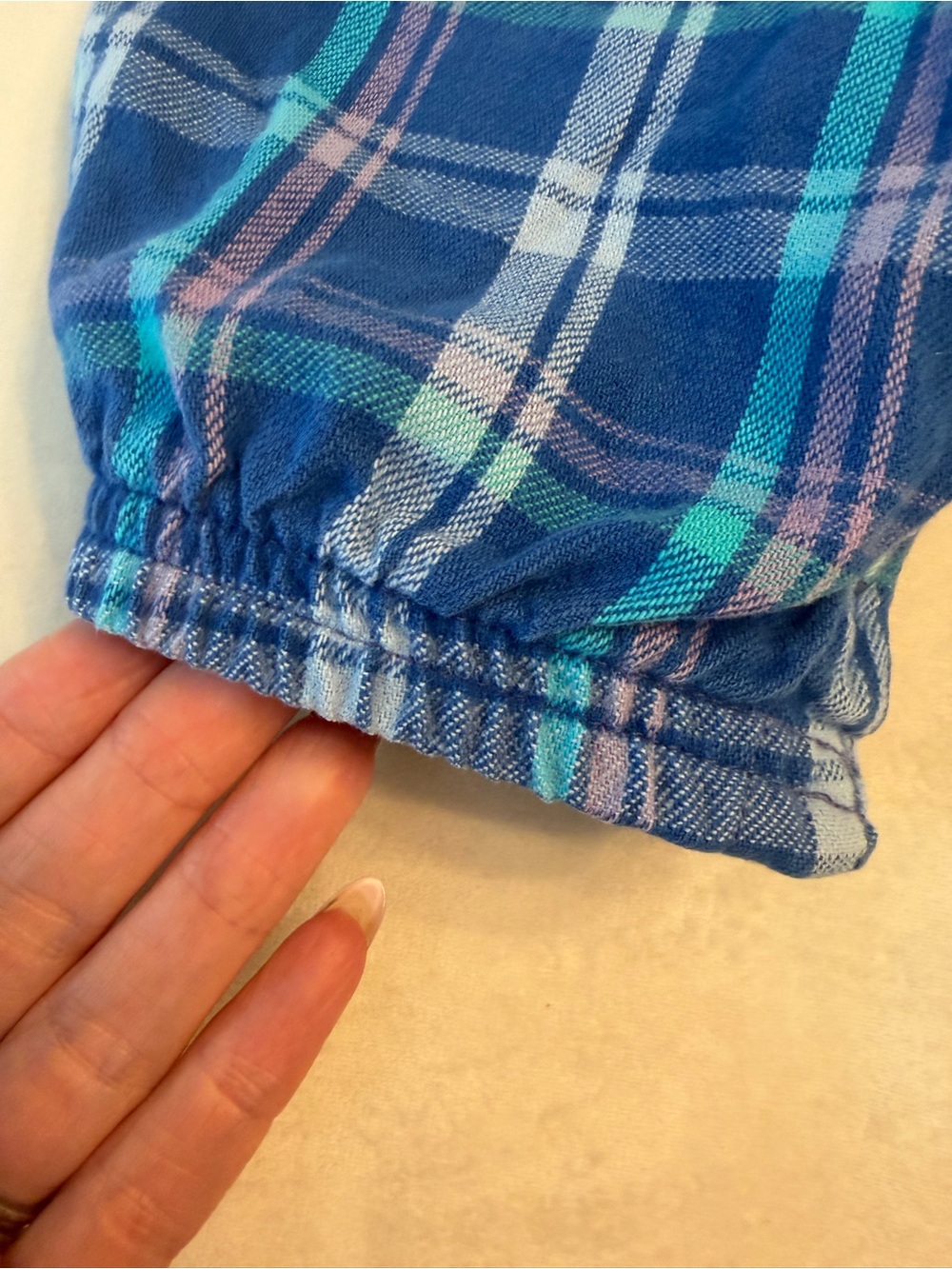 VTG! Oshkosh B’Gosh Blue Plaid Overalls for Baby, sz 6-9 Months - Picture 5 of 10